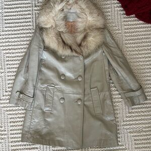 Vintage 60s/70s Fur leather Collar Coat